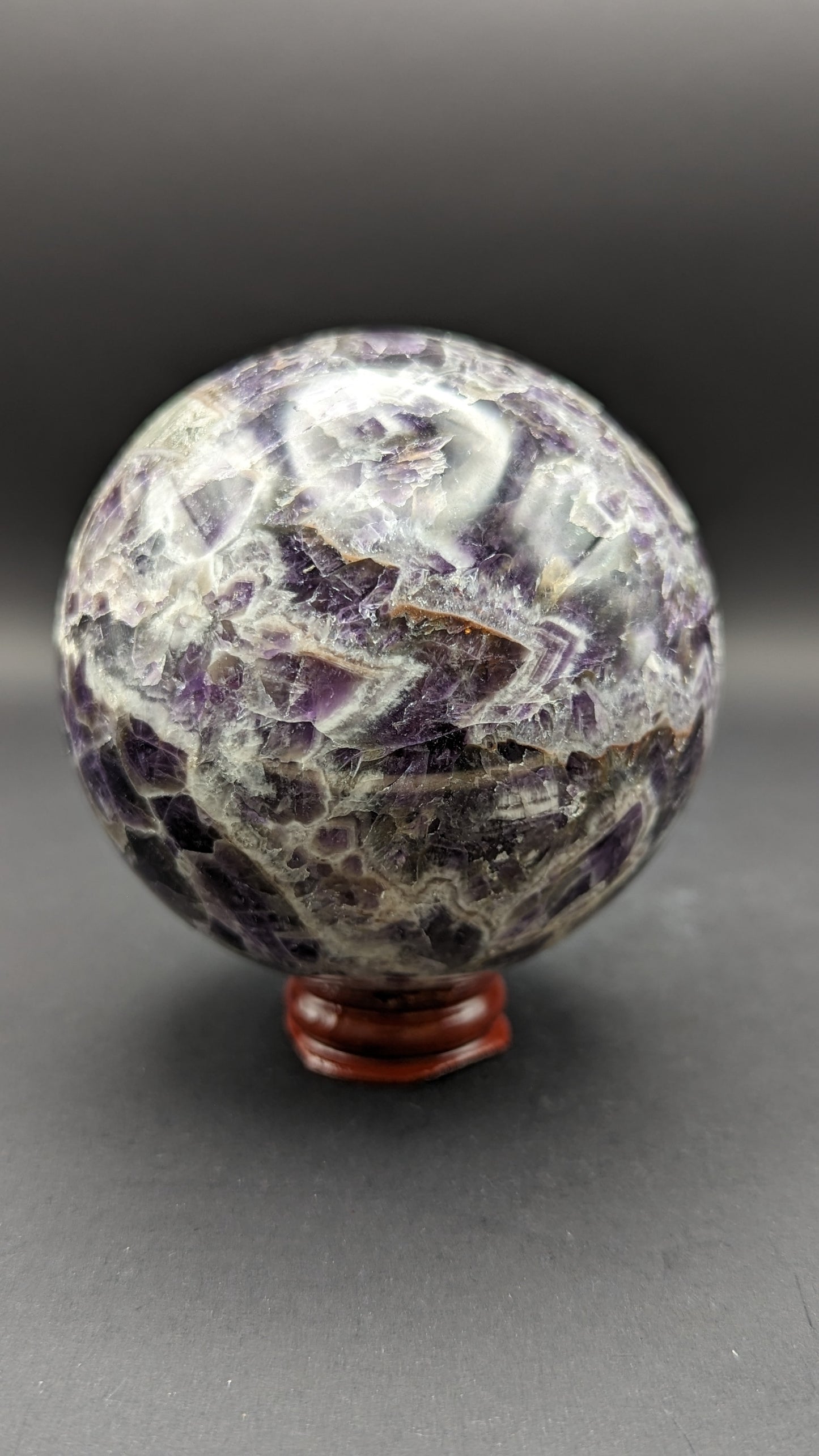 Chevron Amethyst Sphere