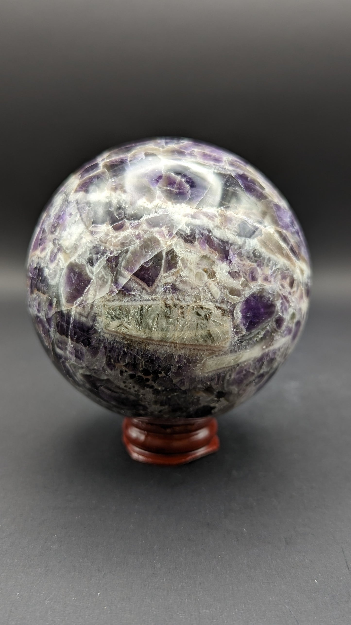 Chevron Amethyst Sphere