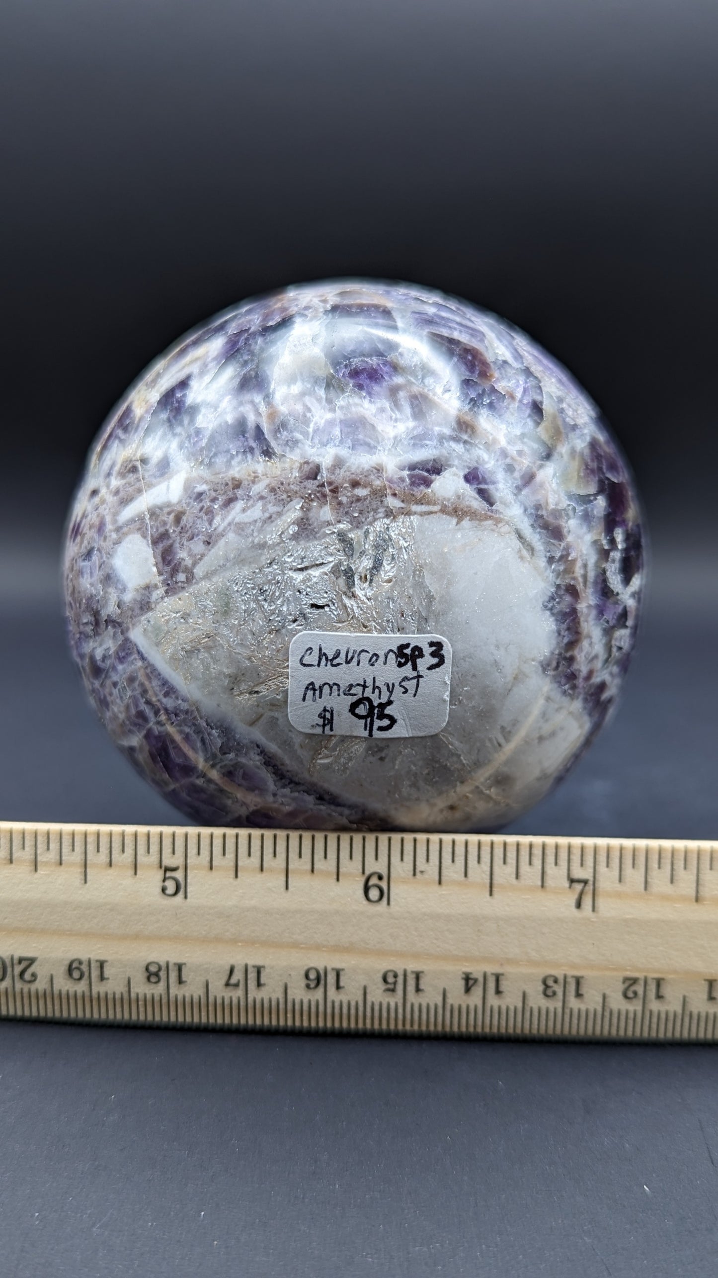 Chevron Amethyst Sphere