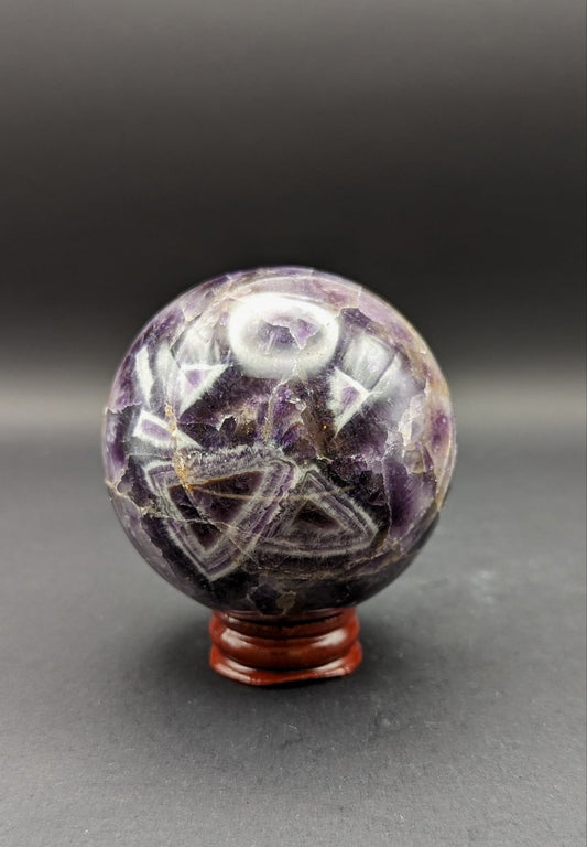 Chevron Amethyst Sphere