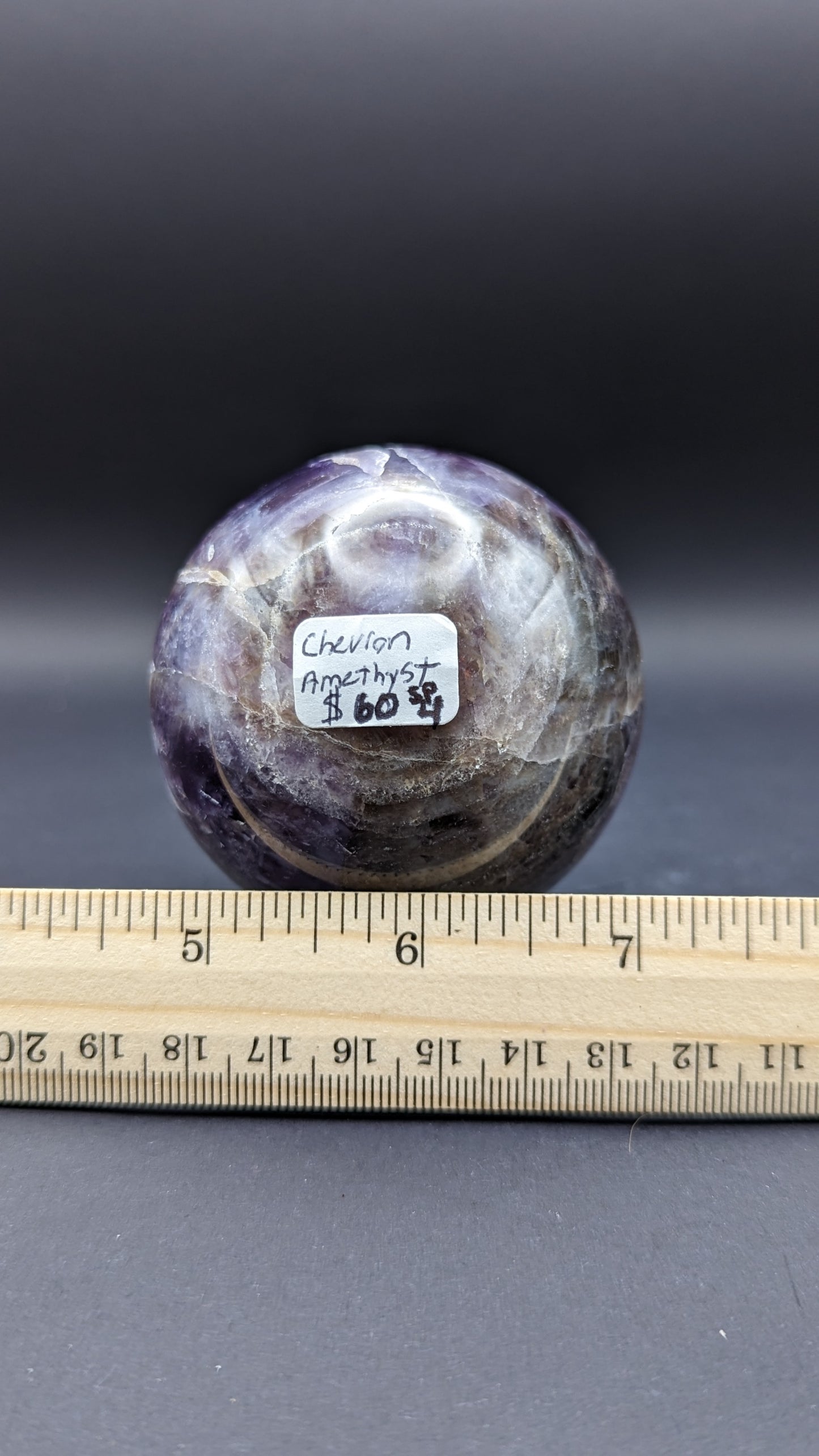 Chevron Amethyst Sphere