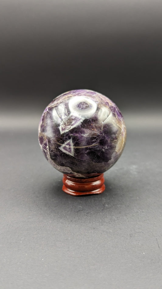 Chevron Amethyst Sphere