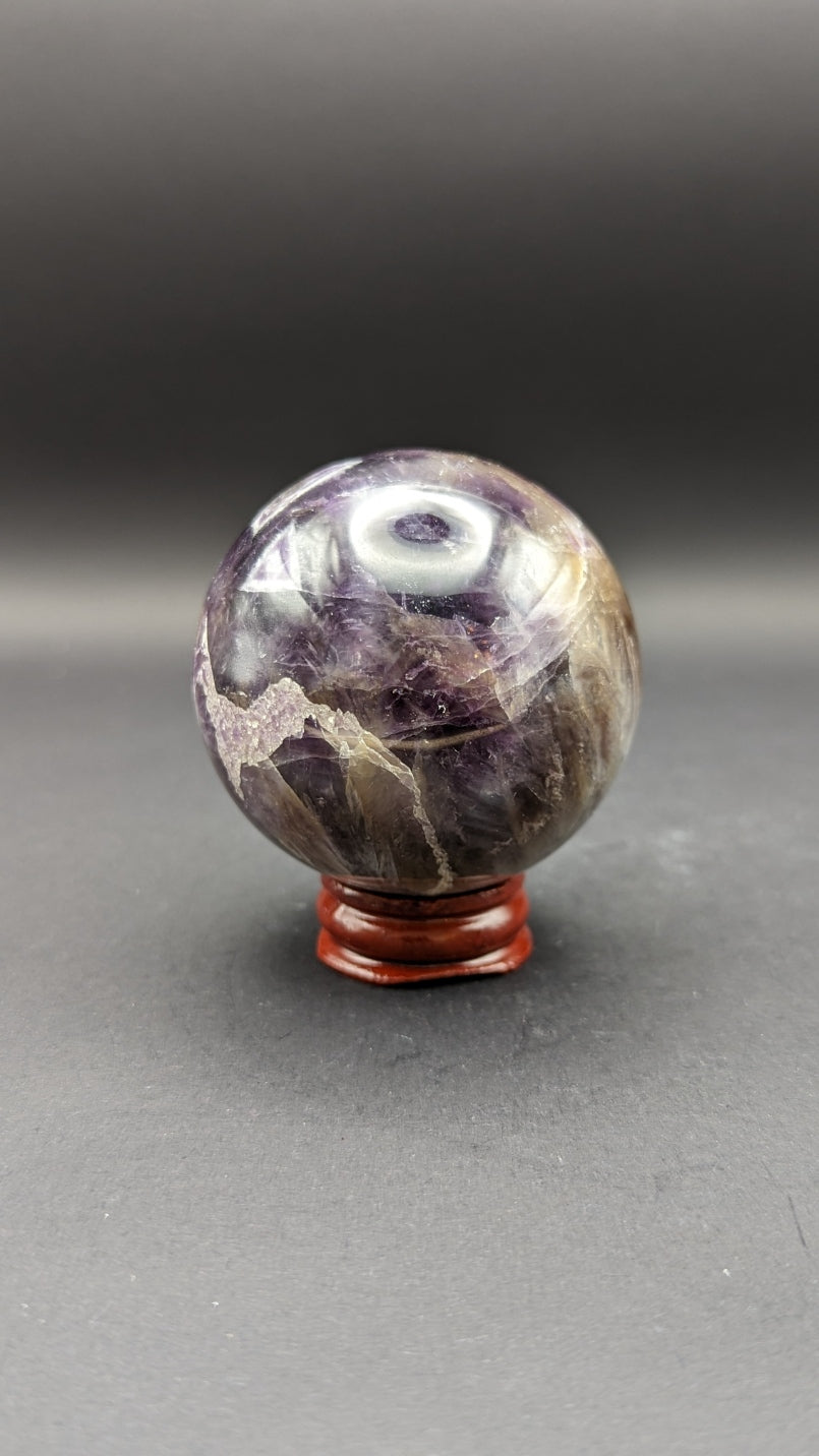 Chevron Amethyst Sphere