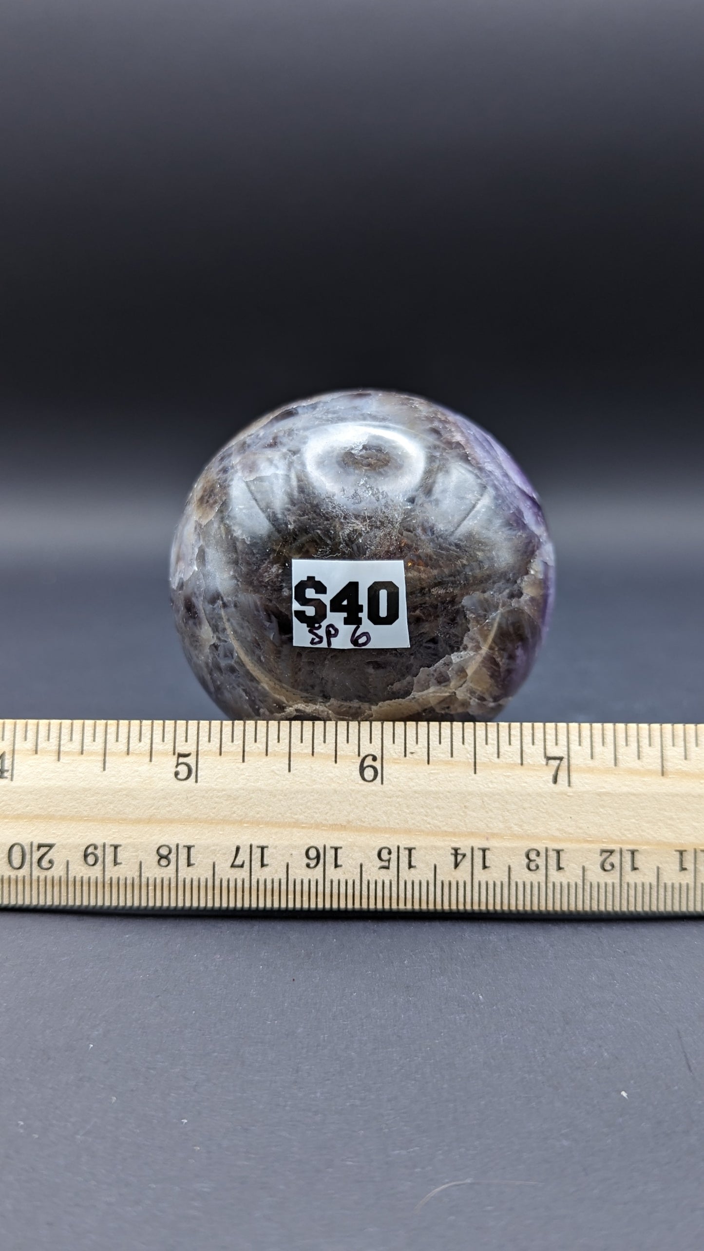 Chevron Amethyst Sphere