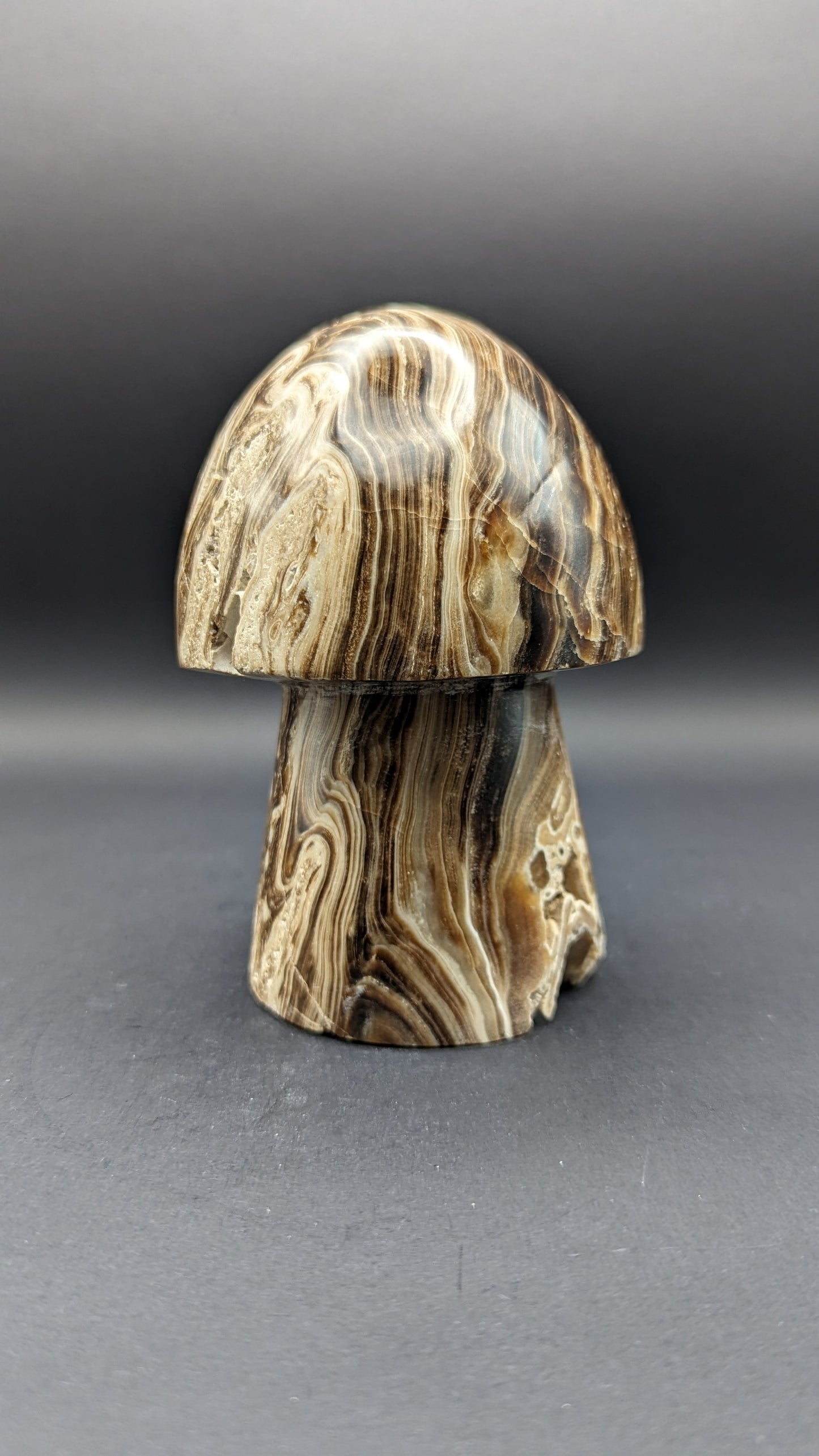 Chocolate Calcite Mushroom Carving