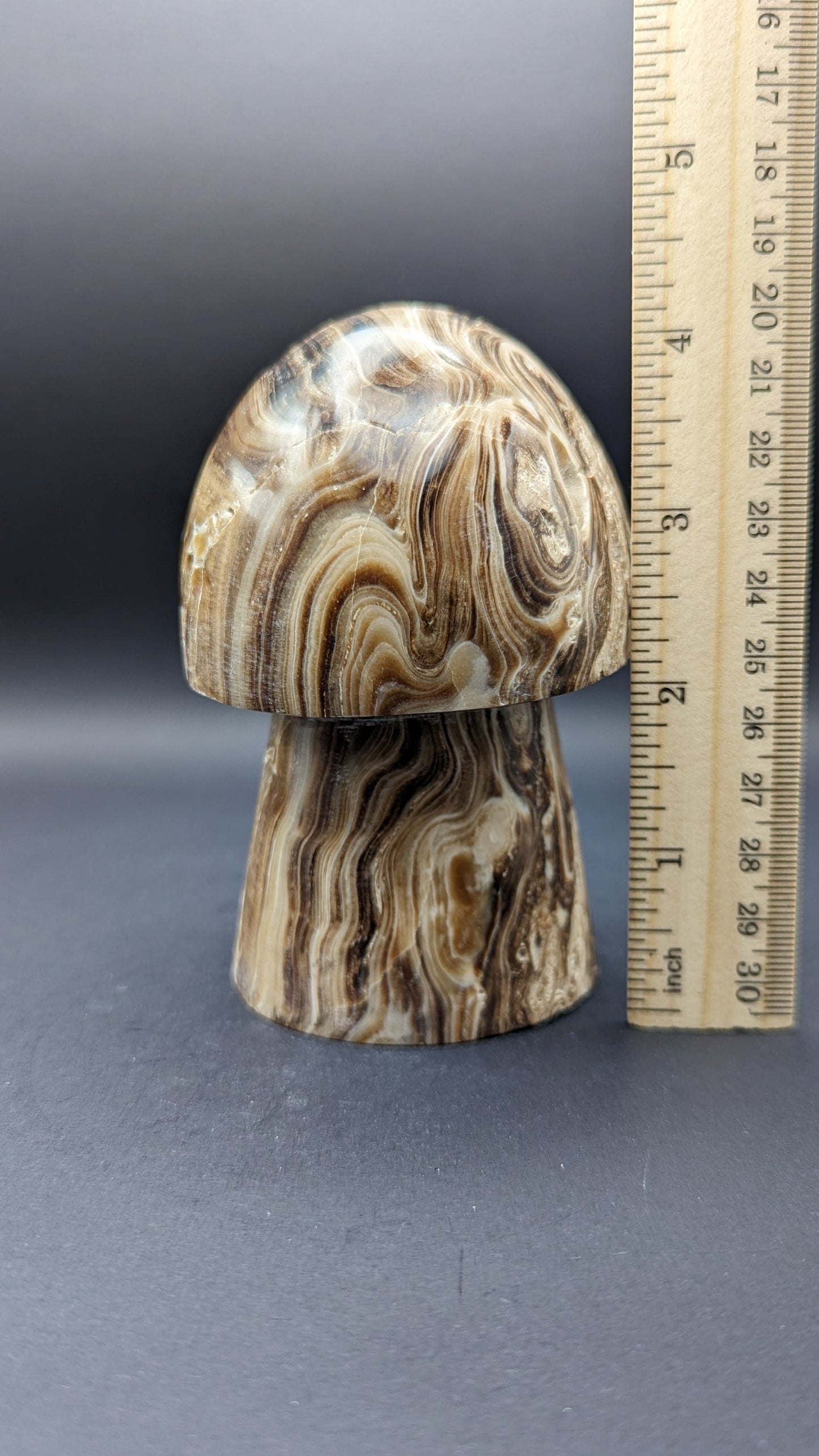 Chocolate Calcite Mushroom Carving