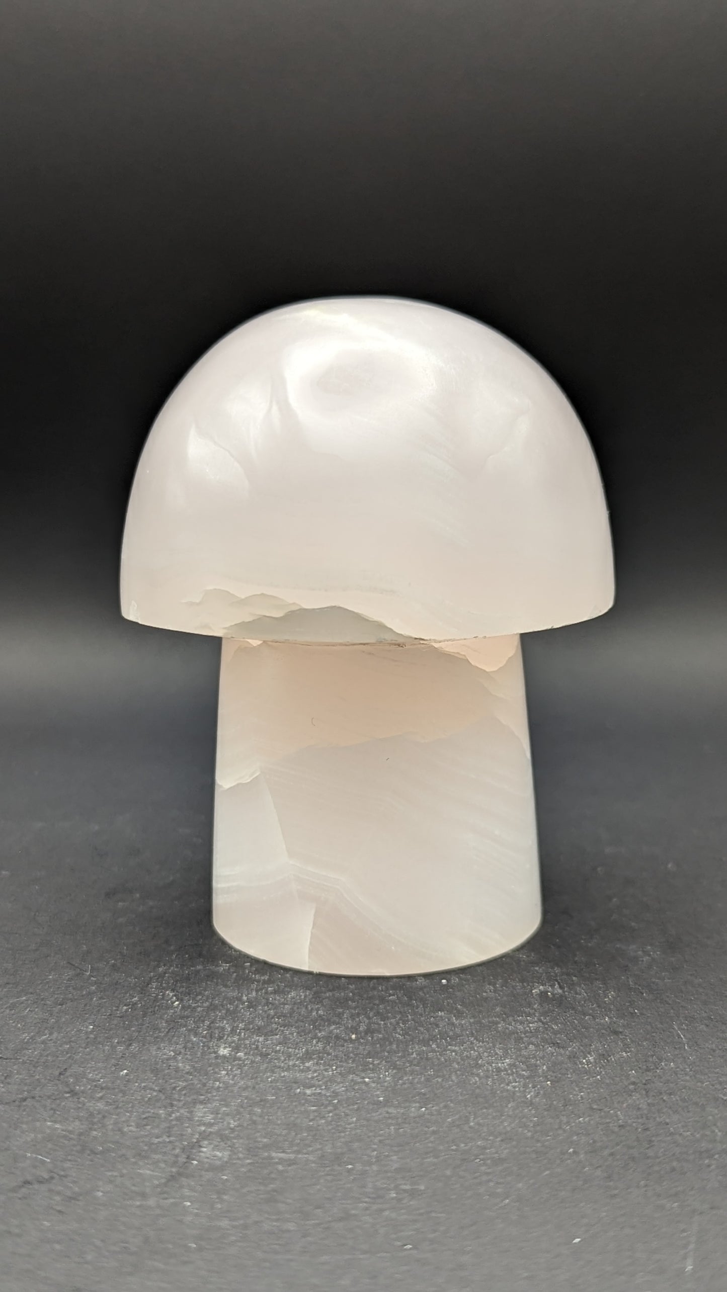 New! Rose Calcite Mushroom Carving
