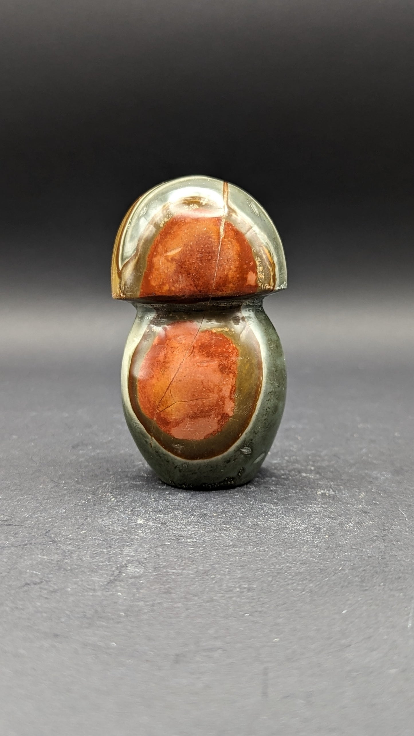 Polychrome Jasper Mushroom Carving