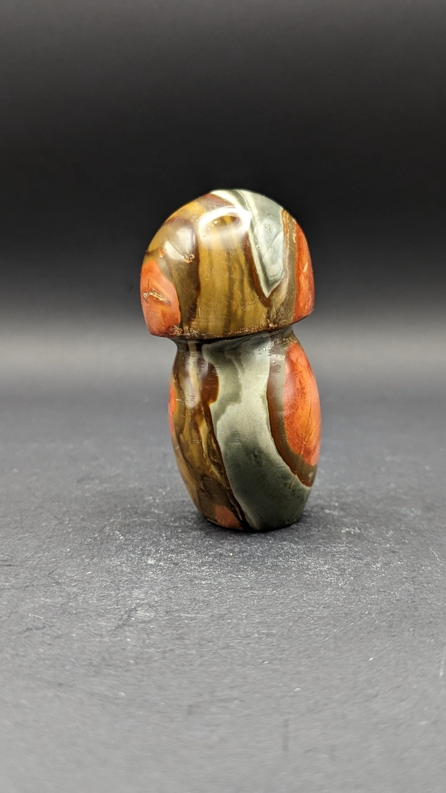 Polychrome Jasper Mushroom Carving
