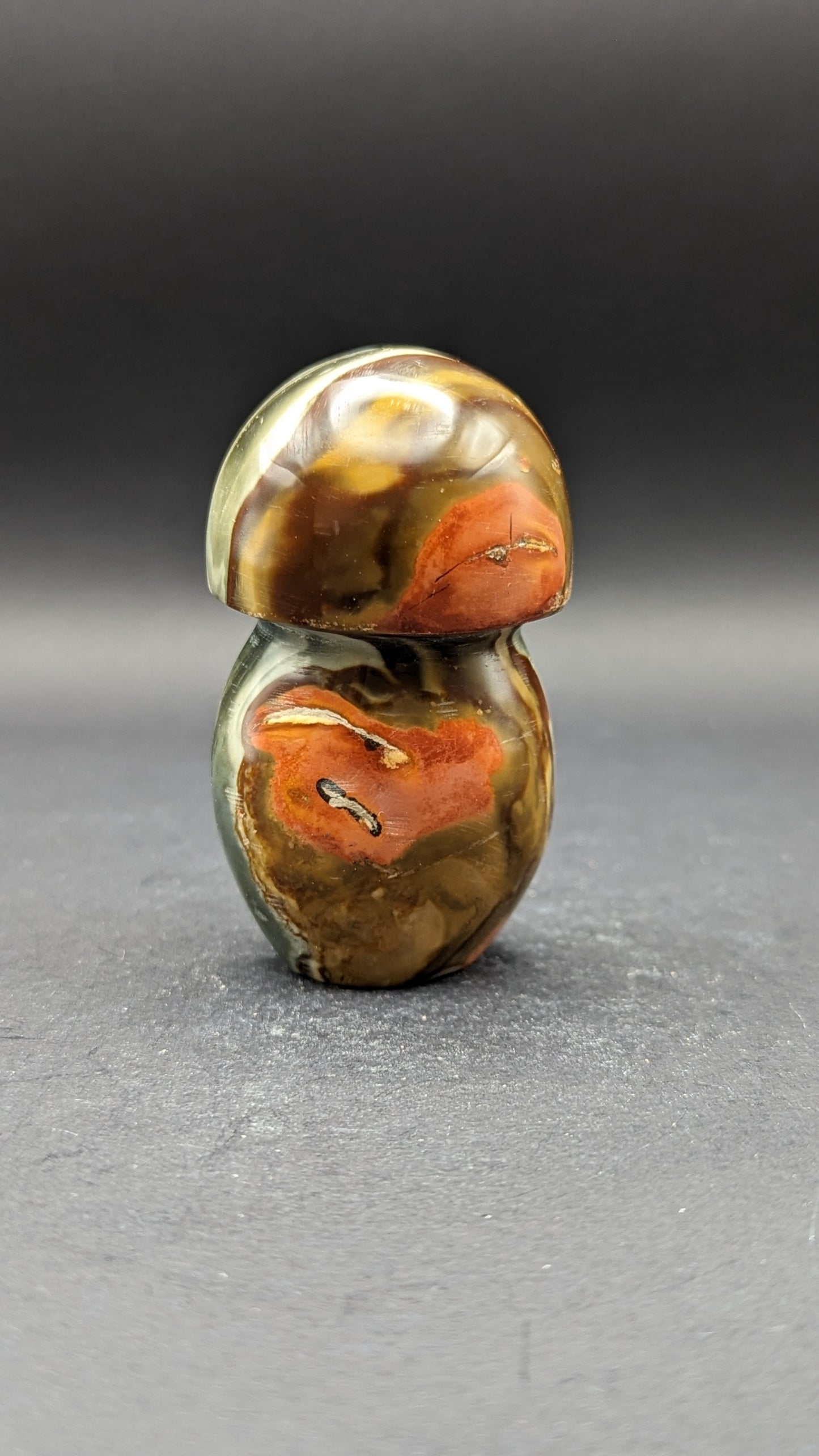 Polychrome Jasper Mushroom Carving