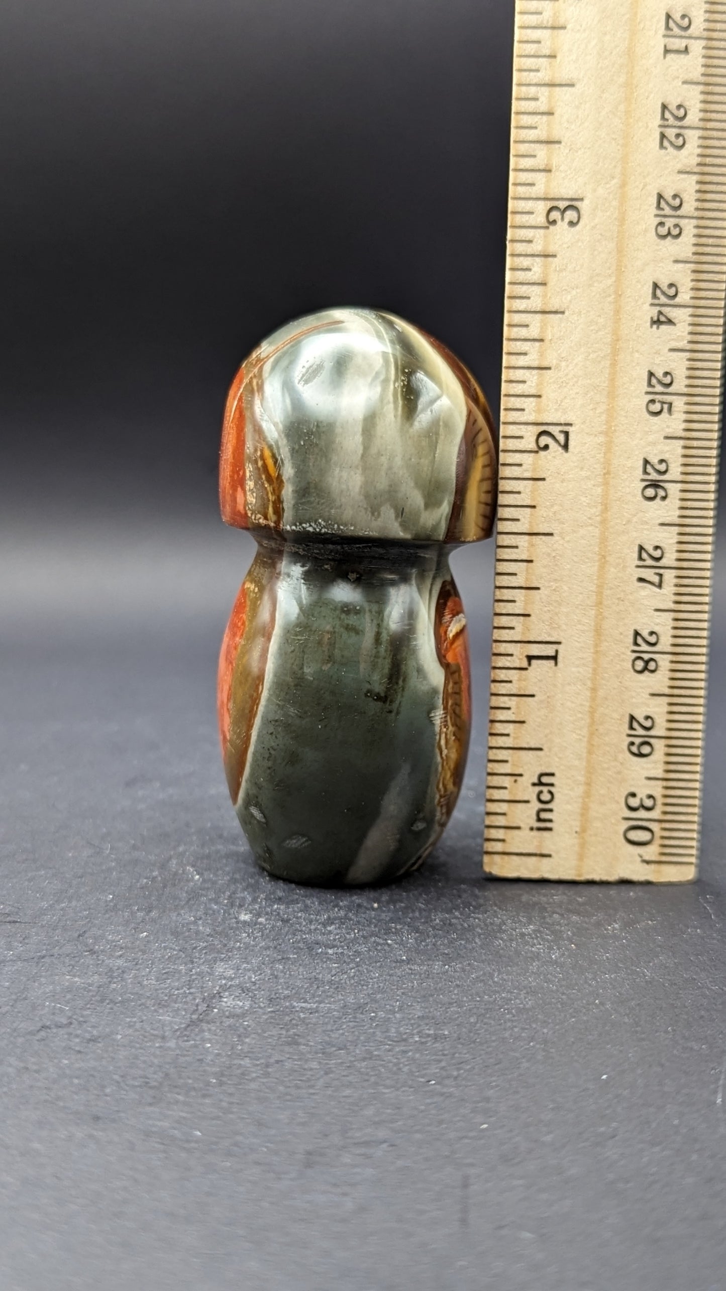 Polychrome Jasper Mushroom Carving