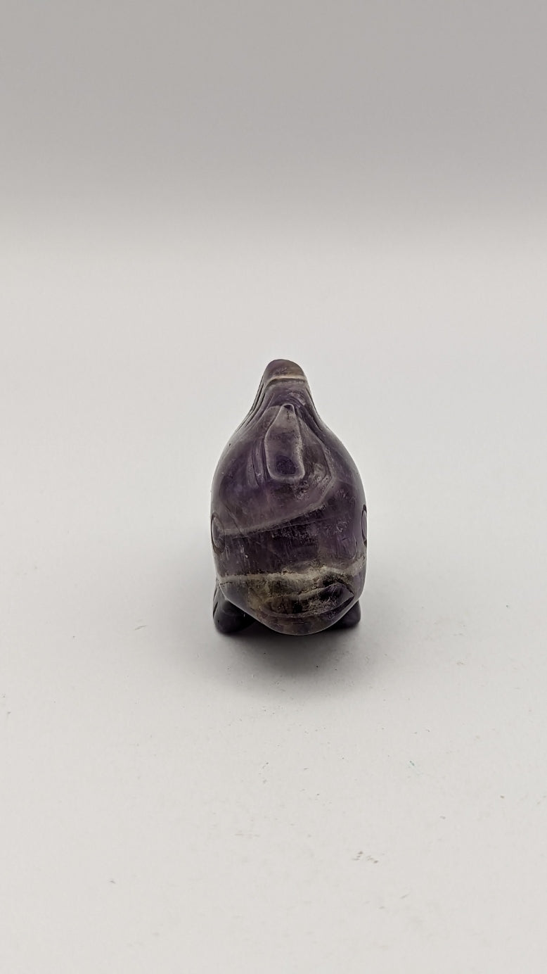Amethyst Dolphin Carving