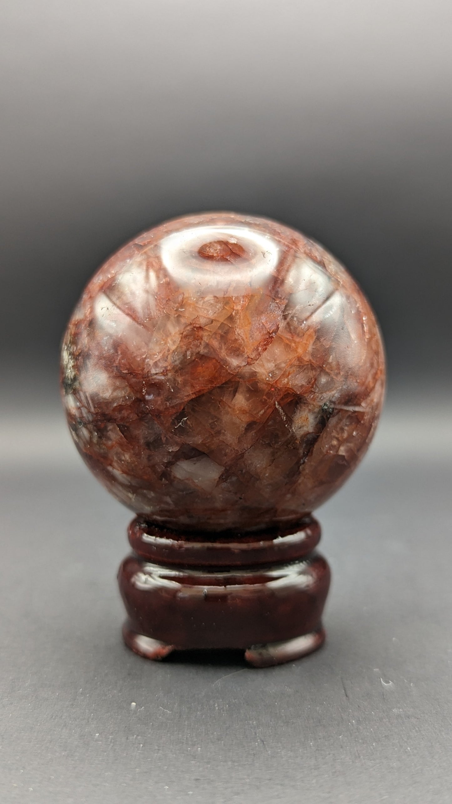 New! Fire Quartz Sphere