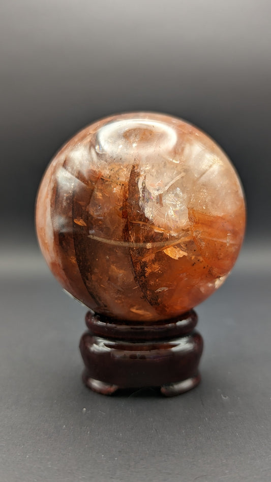 New! Fire Quartz Sphere