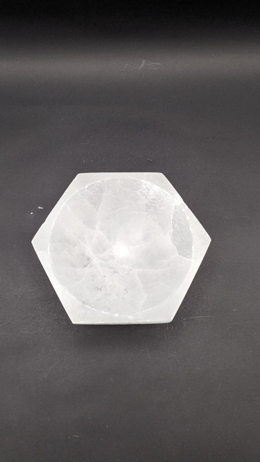 Just in! Selenite Hexagon Bowl
