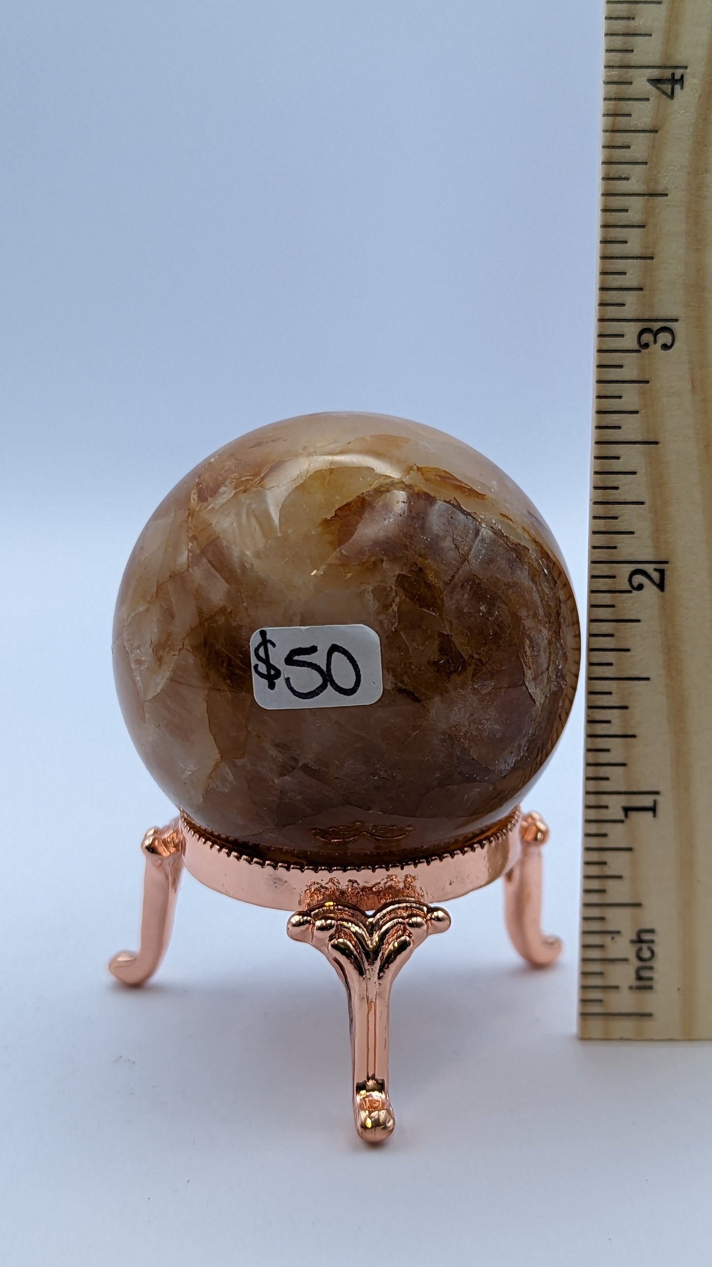 Yellow Hematoid Quartz Sphere