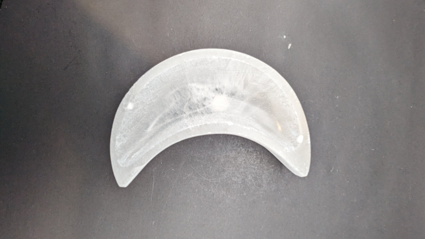 Selenite Moon Bowl