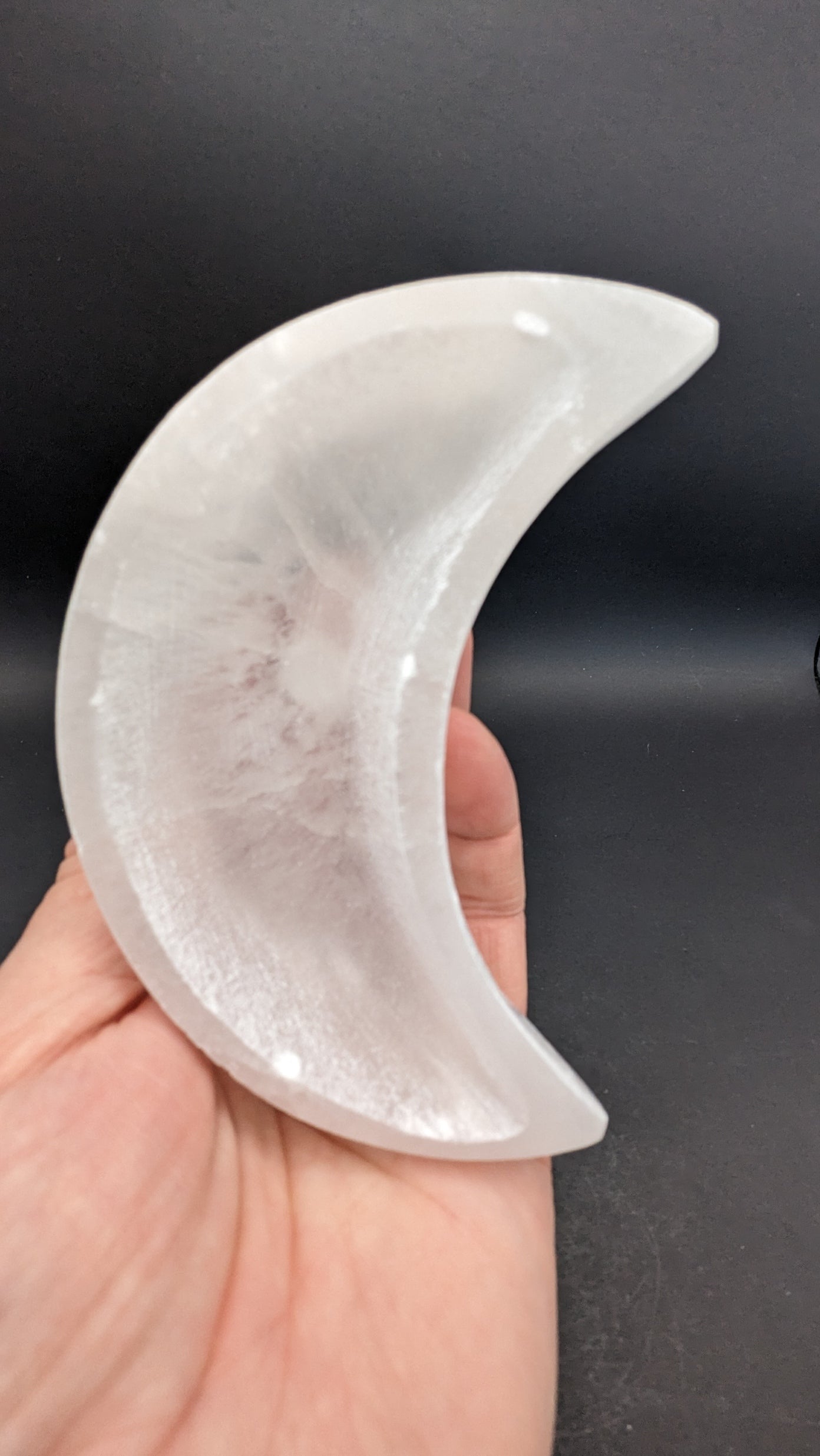 Selenite Moon Bowl