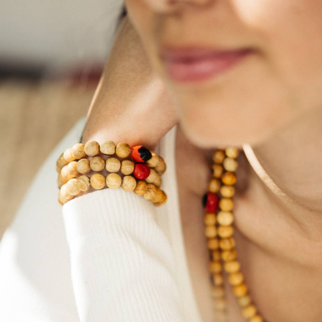 New! Palo Santo and Huayruro Bracelet